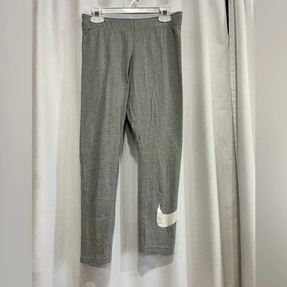 Nike Pants - Nike Grey and White Crop Leggings Size Small
